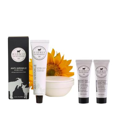 Dionis Goat Milk Skincare 1 fl oz Anti-Wrinkle Cream + Body Treatment Goat Milk Duo