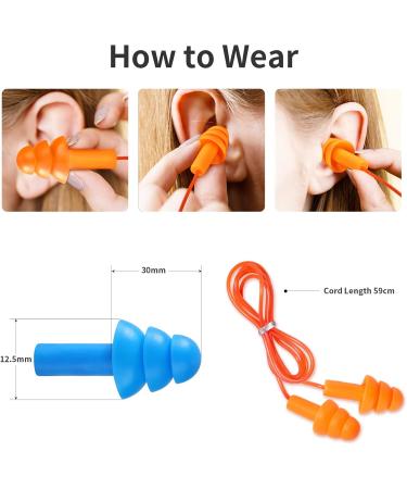 6 Pairs Silicone Earplugs for Sleep & Swimming | Noise Suppression Waterproof Hearing Protection - Buy Online on GoSupps.com