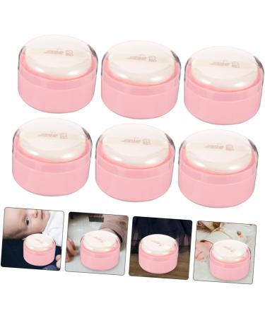 Toddmomy Baby Powder Set - 12 Pcs Body Powder Puff Box with Pink Synthetic Sponge - Compact Child-Friendly Plastic Containers - 8x6cmx2pcs Pinkx2pcs - Buy Online on GoSupps.com