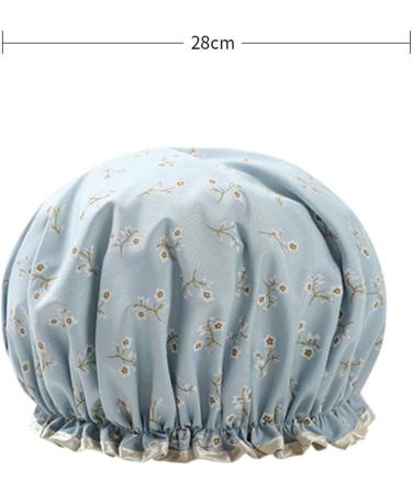 2Pcs Double Waterproof Shower Caps for Women & Girls - Eva Shampoo Caps with Flower Design - Buy Online on GoSupps.com