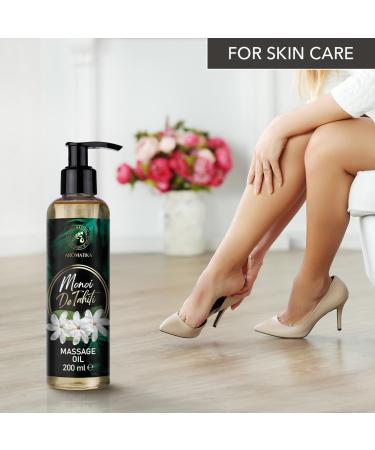Monoi de Tahiti Massage Oil 200ml - Coconut & Tiare Flower Extract - Relaxation Body Oil for All Skin Types - Buy Online on GoSupps.com