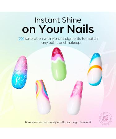Modelones 36 Pcs Christmas Rainbow Gel Nail Polish Set - Bright Neon Holiday Colors - Glitter Soak Off Nail Art Kit - Starter DIY Gift for Women - Buy Online on GoSupps.com