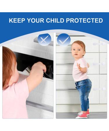 Baby Proof Cupboard Locks - 4 Pcs Child Safety Locks for Kitchen Drawers & Cabinets - Buy Online on GoSupps.com