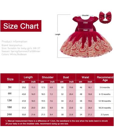 Keaiyouhuo Lace Tulle Princess Dress with Bowknot Headwear | Red | 18-24 Months - Buy Online on GoSupps.com