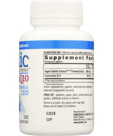 Premium Garlic Extract with Co-Q-10 Formula | 110 Capsules for Heart Health & Antioxidant Support - Shop Internationally - Buy Online on GoSupps.com