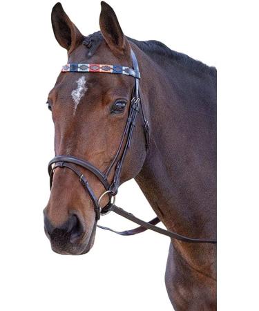 Shires Blenheim Polo Headband - Premium Leather in Turquoise Red Orange Blue | Cob Size International Shipping - Buy Online on GoSupps.com