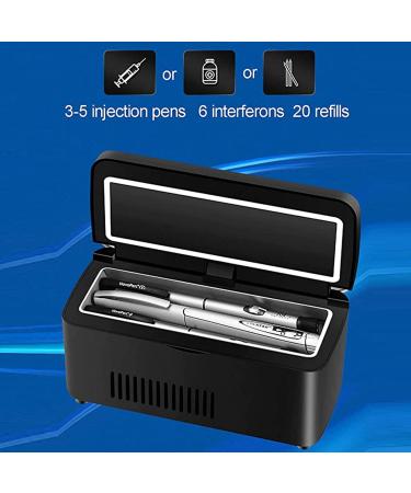 Mini Fridge Insulin Cooler Built in Rechargeable Lithium Battery Suitable for Insulin Serum Eye Drops Storage Travel Airplane 220V-Battery*1 Battery*1 220v - Buy Online on GoSupps.com