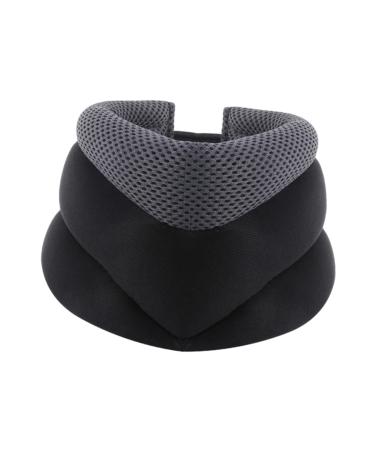 FRCOLOR Cervical Support Brace Three Layers Support Guard Three Layers Apparatus Breathable Grey Medium