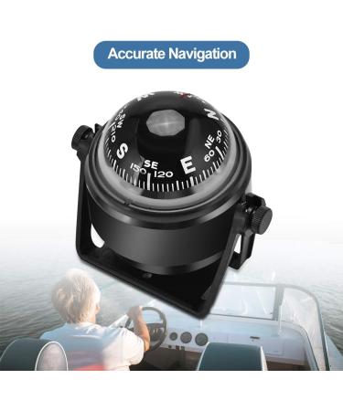 Dauerhaft Ball Compass with Mounting Fittings | Easy-to-Read Boat Compass for Marine Navigation | Ideal for Outdoor Travel - Buy Online on GoSupps.com