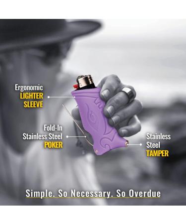 Toker Poker 2.0 - Purple Bic Lighter Sleeve Multi Tool | All-in-One Camping Gear & Accessories - Buy Online on GoSupps.com