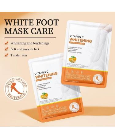 TBeautfave Foot Peel Mask 2 Pack Exfoliating Foot Mask Vitamin C Moisturizing Socks Feet Hard Skin Remover Feet Peeling Socks Whitening and Nourishing Foot Mask Foot Care Extra Long Foot Mask - Buy Online on GoSupps.com