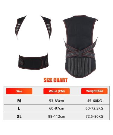 Physical Therapy Lumbar Back Brace Self-Heating 118pcs Magnets Full Back Support Belt Shoulder Neck Waist Support Heated Vest For Seniors Men & Women (Color : Black Size : XL) lofty ambition Black L - Buy Online on GoSupps.com