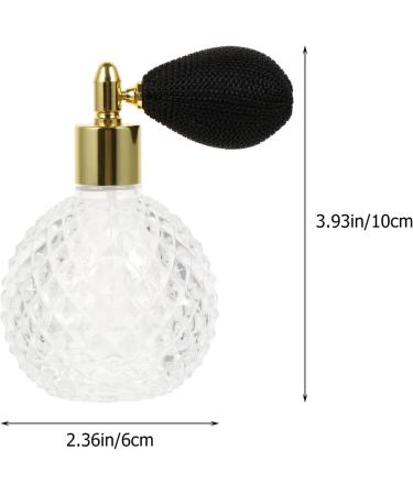 100ml Vintage Glass Perfume Bottle Perfume Spray Refillable Spray Bottle Dispenser with for Home Perfume Travel (Caps in Random Colours) - Buy Online on GoSupps.com