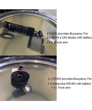 NiteScuba FAXS Jumbo Float Kit - Buoyancy Underwater Float for Ultralight/INON/Sea&Sea Arms - Faxs 2.5 x 1.5 inch - Buy Online on GoSupps.com