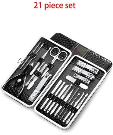 Nail Clipper Set Nail Clipper Set Portable Manicure Set Personal Care Pedicure Set Beauty Set (21-Piece Set) Nail Clipper Kit (Color : Black-21 Piece Set) - Buy Online on GoSupps.com