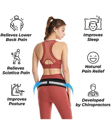 Premium Hip & Pelvic Support Belt for Back Pain Relief - M (Hip Size 32-42 Inch) - Buy Online on GoSupps.com