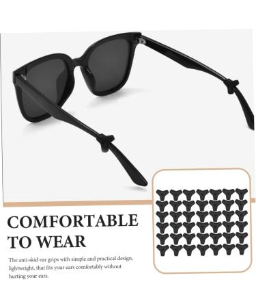 Buy Housoutil Silicone Glasses Ear Bracket - 20 Pairs of Anti-Slip Covers & Earring Cushions for Secure Glasses Fit | Durable Black Gel Eye Frame Hooks - Buy Online on GoSupps.com