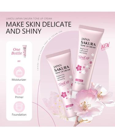 MIESCHER Sakura Tone Up Cream 1.06 Fl OZ - Hydrating, Lightweight & Brightening Face Cream - Buy Online on GoSupps.com