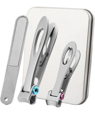 SVAASA Nail Clippers Nail Clippers Stainless Steel Two Sizes are Available Manicure Fingernail Cutter Thick Hard Toenail Scissors Tools Knife Nails (Color : Silver) - Buy Online on GoSupps.com