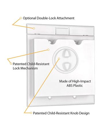 HomeStar Safety Light Switch Guard (Double Rocker Style) double ROCKER style white - Buy Online on GoSupps.com