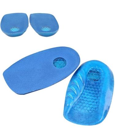 Premium Heel Cushion Inserts - TPE Shock Absorption & Breathable Protection for Heel Spurs - Extra Soft Small Blue - Buy Online on GoSupps.com