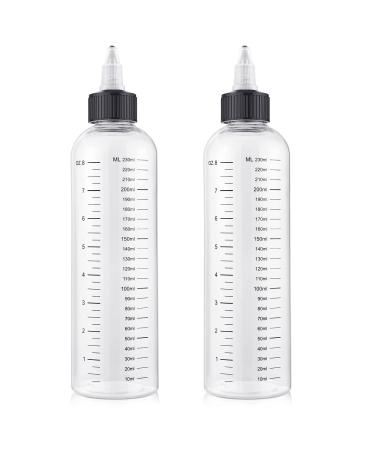BESARME 2 Pack Applicator Bottle for Hair 8.5 Ounce Hair Oil Applicator Plastic Squeeze Bottle Root Hair Dye Bottle Twist-On Top Tip Cap with Clear Graduated Scale 8.5OZ - Buy Online on GoSupps.com