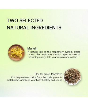 HANFANGLING Mullein And Houttuynia Cordata Herbal Tea -Respiratory Support Detox Moisturizing and Nourishing Lung Natural Herb!20 Tea Bags 60g(2.12oz) - Buy Online on GoSupps.com