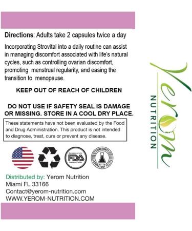 Strovital Female Cycle Regulator - Alleviate PMS Symptoms & Menopause Discomfort - 60 Capsules | International Shipping - Buy Online on GoSupps.com