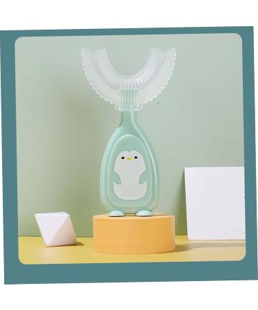U-shaped Silicone Toothbrush for Babies | Eco-Friendly Green Manual Baby Toothbrush for Mouth Cleaning - Buy Online on GoSupps.com