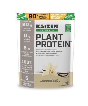 Kaizen Naturals Plant Protein Vanilla Bean 840g Pouch Vanilla 21 Servings (Pack of 1)