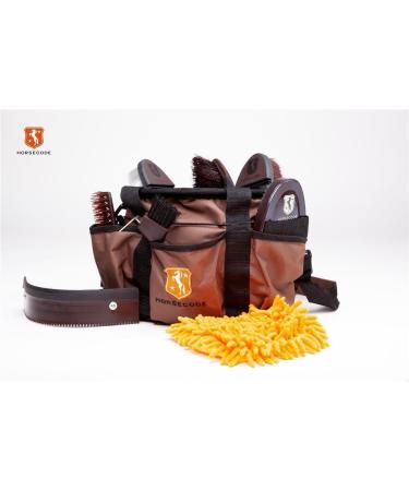 Buy Horsecode 9-Piece Brown Grooming Bag Set | Ships Worldwide - Premium Equestrian Supplies - Buy Online on GoSupps.com