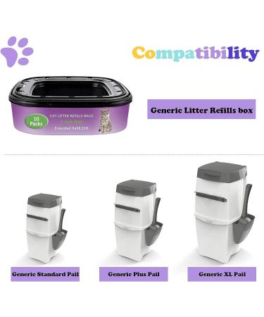 TiooDre Cat Litter Refills Bag for Litter Genie Refill Bags 15 Ft Cat Genie Refill Cat Litter Refill Cat Litter Disposal Bin Refills Compatible with Litter Genie Litter Locker 10Pack (No Cartridge) - Buy Online on GoSupps.com