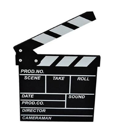 Wendin Wooden Clapboard Director Film Movie Cut Action Scene Slateboard Clapper Board Slate Black