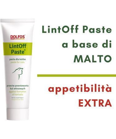 DOLFOS LintOff Paste 100g Dewormer for Cats Anti-Hairballs - Buy Online on GoSupps.com