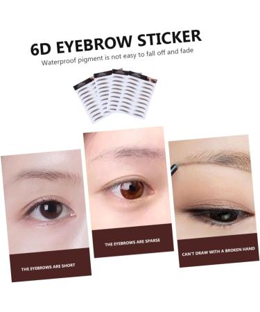 Balacoo 4pcs Eyebrow Stickers Makeup Stickers Hair- Authentic Eyebrows Eyebrow Tool Makeup Tools Cosmetic 4d 1 count (Pack of 1) Brown - Buy Online on GoSupps.com