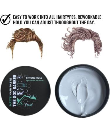THE GOD BARBER Hair Style Wax for Men - Extra Strong Hold - Texture Paste for Men - Premium Matte Finish Paste - 100g (3.5oz) 100 g (Pack of 1) - Buy Online on GoSupps.com