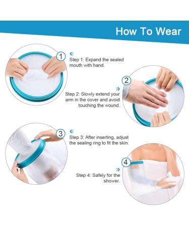 Waterproof Full Arm Cast Cover - Adult Shower Protector for Broken Surgery Arm - 23.6 Inches - Buy Online on GoSupps.com
