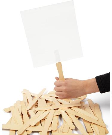 Jumbo Wooden Craft Sticks 8 Inch | Wavy Large Popsicle Sticks for DIY Crafts | Fan Handles for Wedding Programs & Auction Paddles | Natural Wood (250 Pcs) - Buy Online on GoSupps.com