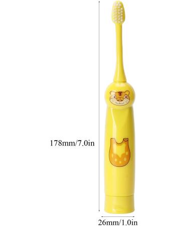 Children's Electric Toothbrush - Cartoon Pattern Soft Bristles Sonic Vibration Waterproof - Ideal Gift for Kids (Yellow) - Buy Online on GoSupps.com