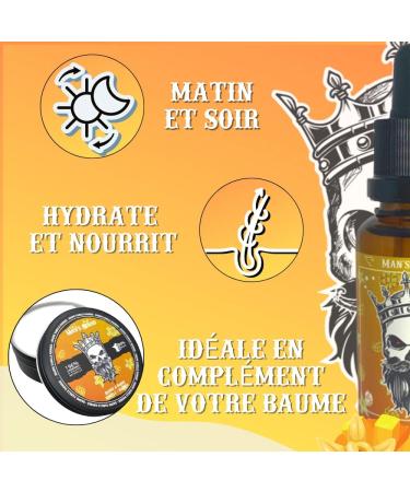 Man's Beard Men's Beard Oil-Mango Vanilla-Beard Care Argan Oil with Softening Effect Ingredients of Natural Origin 100% Made in France - Buy Online on GoSupps.com