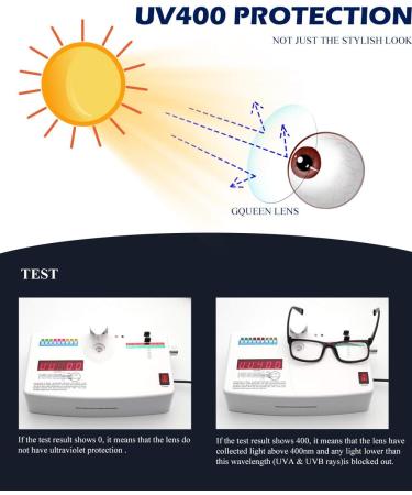 Shop GQUEEN Large Frame Horn Glasses - Stylish UV400 Fake Nerd Glasses for Men & Women - Black Brown - Buy Online on GoSupps.com