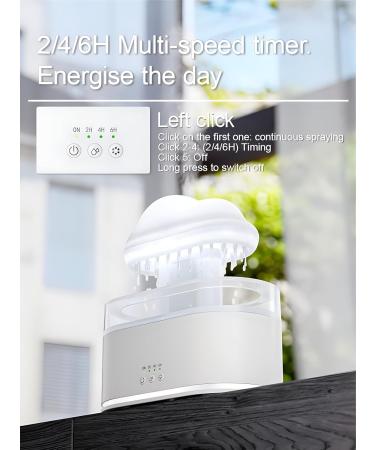 Rain Cloud Diffuser & Humidifier - Cute Aromatherapy Night Light with 7 Color Options | Perfect for Bedroom & Relaxation - Buy Online on GoSupps.com