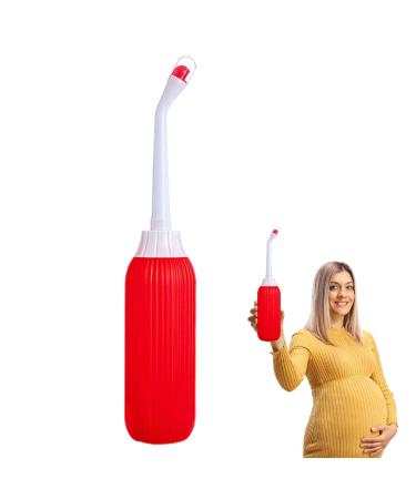 Bidet washing bottle for the period after birth 500 ml of female postpartum washing bottle squeeze-use-wash bottle with storage bag for disabled biudui red