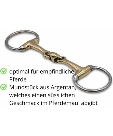 AMKA Olive Head Double Broken Bit - 12mm Rings 50mm | Pony Strength Argentan Olive Head Bit for Superior Control - Buy Online on GoSupps.com