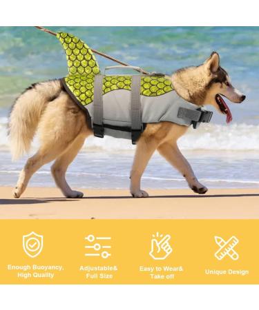 Buy Emust Dog Swimming Vest - Ripstop Protection Suit with Rescue Handle for Small to Large Dogs - Safety Swimming Gear in Olive Green X-Large Size - Buy Online on GoSupps.com