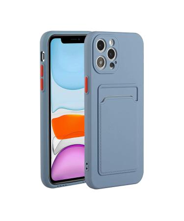Tivenfezk Nadoli Silicone case for iPhone 15 Pro Ultra thin shockproof scratch -resistant wallet soft TPU protective cover mobile phone case with credit card holder iphone 15 per gray