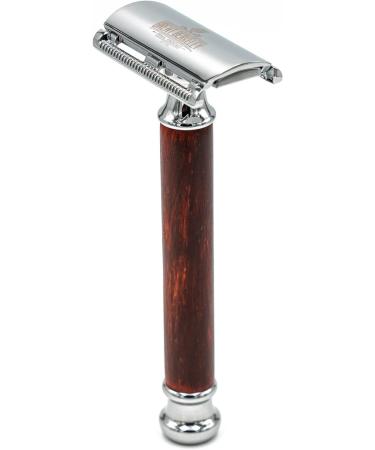 Brent Berkeley Men's Original Safety Razor - Brass Sandalwood Double-Edged Razor | Long-Lasting Reduces Irritation & Unevenness - Buy Online on GoSupps.com