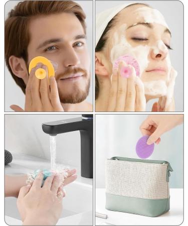 Set of 4 Silicone Facial Cleansing Brushes - Manual Pore Cleanser for Anti-Ageing - Sensitive Skin Suitable - Makeup Tool for All Skin Types (Colour Random) - Buy Online on GoSupps.com