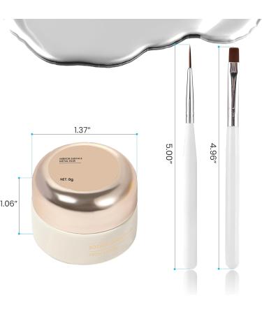 U-Shinein Metallic Liner Gel Kit - Nail Art Paint with Brushes | UV Nail Gel for Strong Reflection & Silver Finish - Buy Online on GoSupps.com