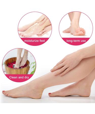 2 Pairs Silicone Moisturizing Pedicure Socks for Women - Pink Beige - Buy Online on GoSupps.com